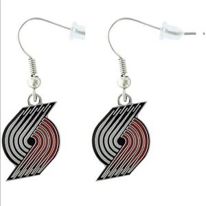 Officially licensed NBA Portland Trail Blazers dangle earrings